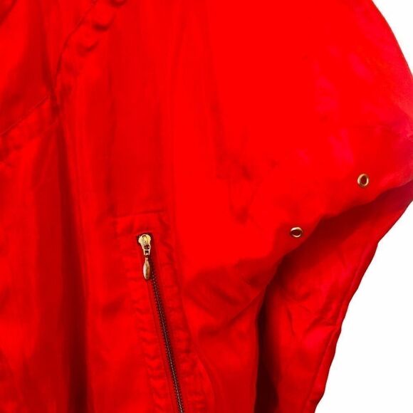 VINTAGE TRAIL Red Satin Bomber Jacket Size Small - Picture 10 of 11